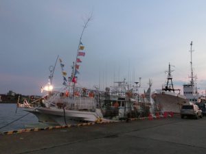 釧路港の船